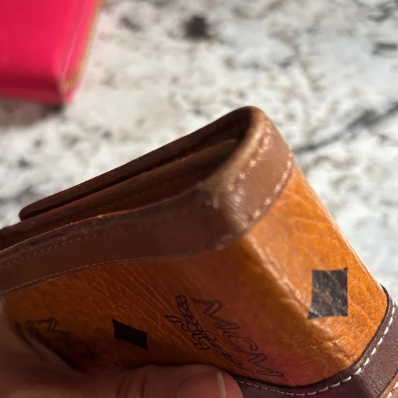 MCM Cognac and Dark Brown Leather Wallet - EUC - Picture 11 of 16